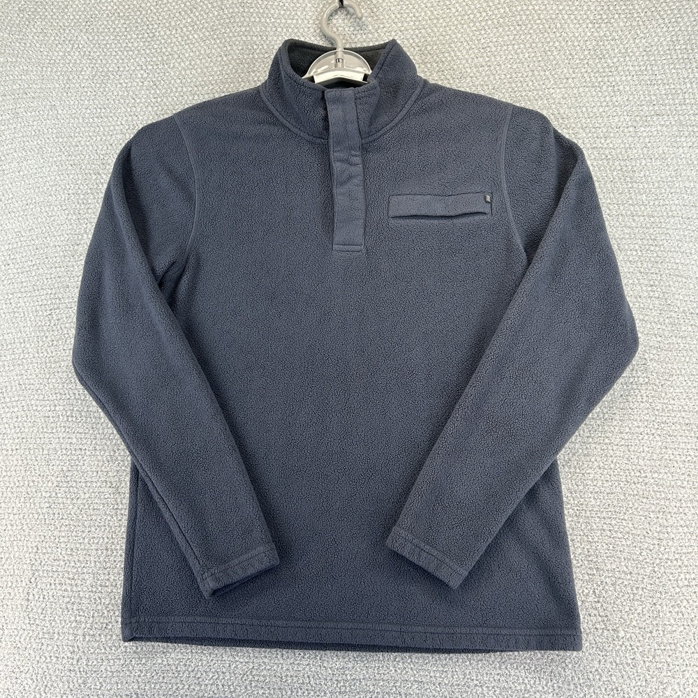 Free Fly Fleece‎ Sweater Men's Small Blue Gray Performance Bamboo Snap Pullover